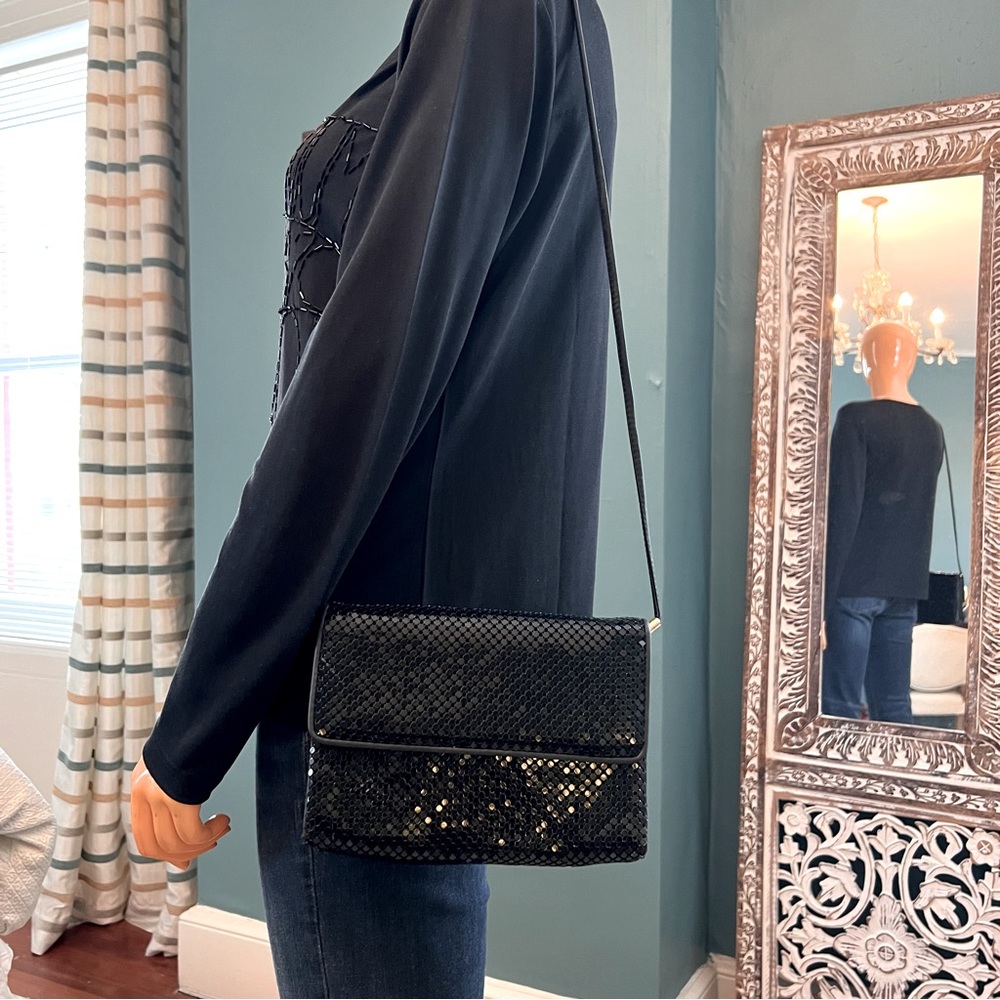 WHITING & DAVIS Vintage Metal Mesh Convertible Disco Bag